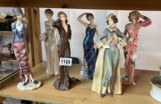Six Regal collection lady figurines