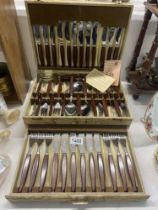A cased canteen of cutlery