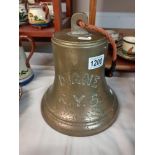 A late Victorian brass ship's bell marked DIANE R.Y.S.