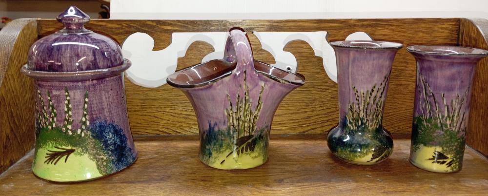 A selection of lilac glazed pottery - Image 2 of 3