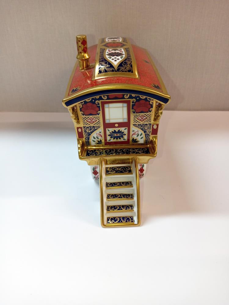 A Royal Crown Derby caravan with gold stopper - Image 2 of 4