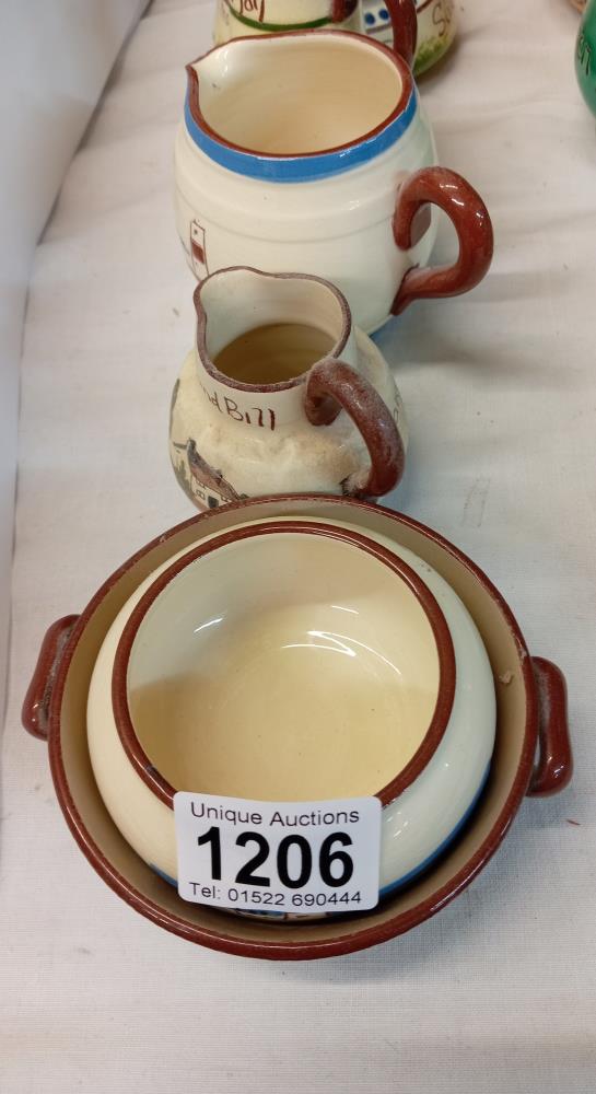 A selection of Torquay pottery small jugs & dishes - Image 4 of 4