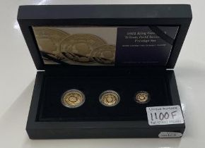 A cased 2022 king George VI tribute gold sovereign prestige set with COA sovereign, half