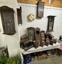 A very large lot of clocks and clock parts in all manner of conditions
