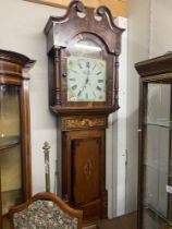 A Victorian 30 hour Grandfather clock complete with pendulum and weights