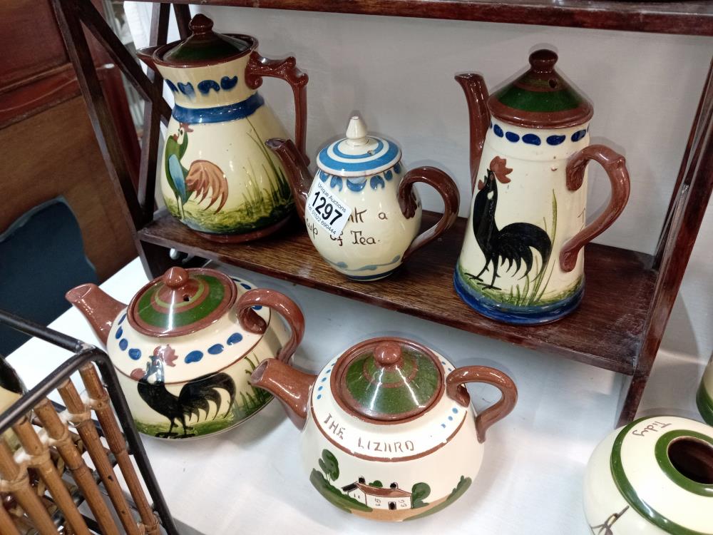 5 Torquay ware coffee & teapots