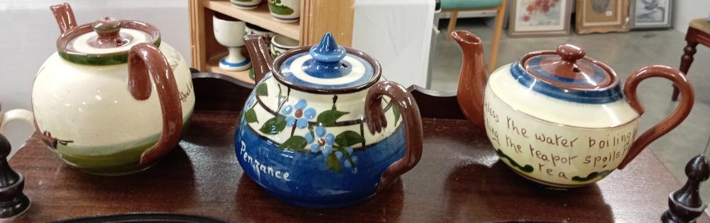 9 Torquay ware teapots including Penzance - Image 2 of 4