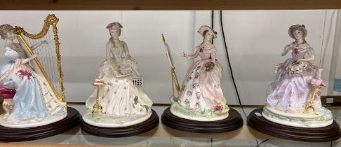 A set of four Royal Worcester Graceful art figurines