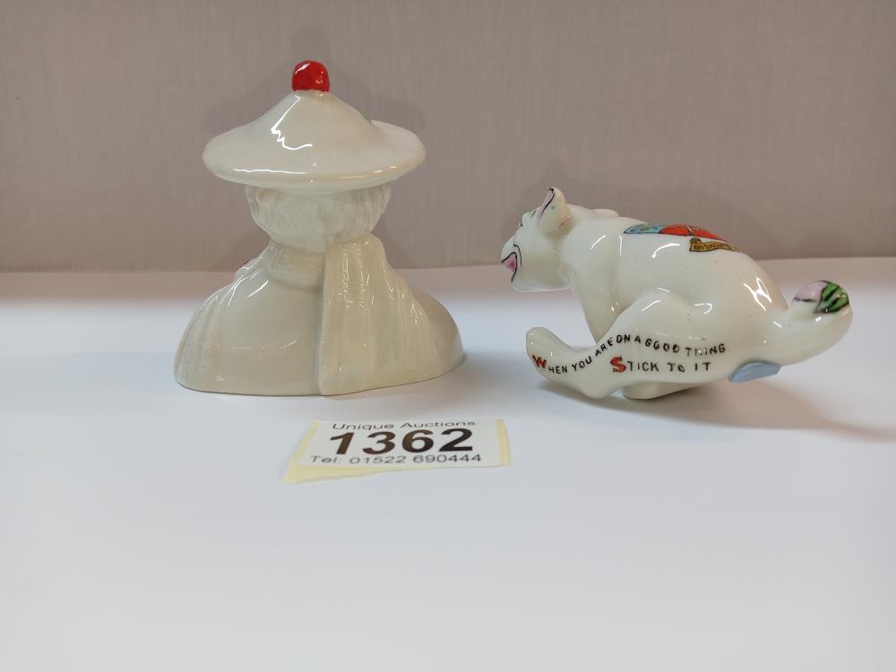 A crested china Bonzo dog & a figure head bust - Image 2 of 3
