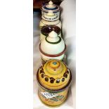 6 Torquay pottery tobacco jars