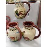 3 Torquay ware puzzle jugs