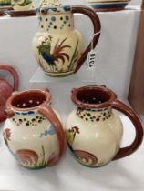 3 Torquay ware puzzle jugs