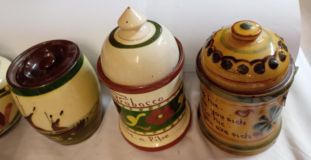 6 Torquay pottery tobacco jars - Image 3 of 3