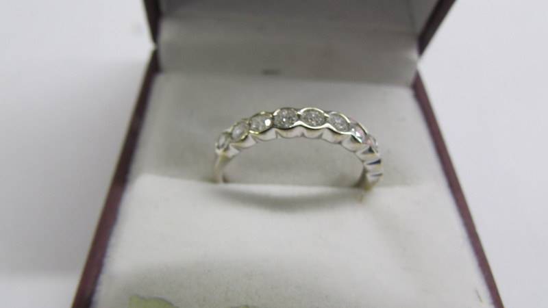 An 18ct ten stone bar diamond ring, size M, 1.65 grams. - Image 2 of 2