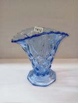 A Bristol blue vase