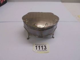 An early 20th century silver trinket box.