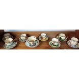 8 Torquay pottery cups & saucers