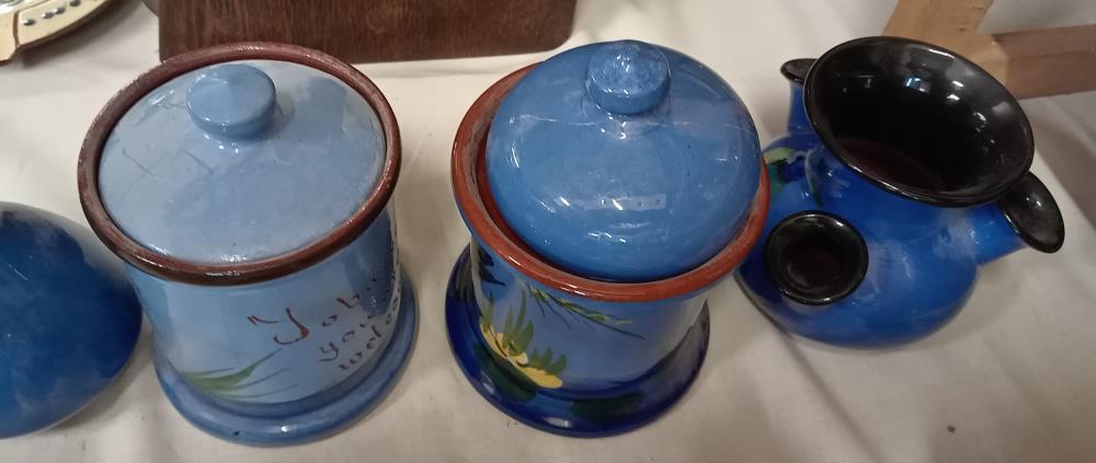 8 Pieces of blue glaze Torquay ware - Image 2 of 5