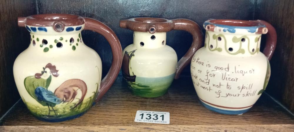 6 Torquay ware mid size puzzle jugs - Bild 3 aus 3