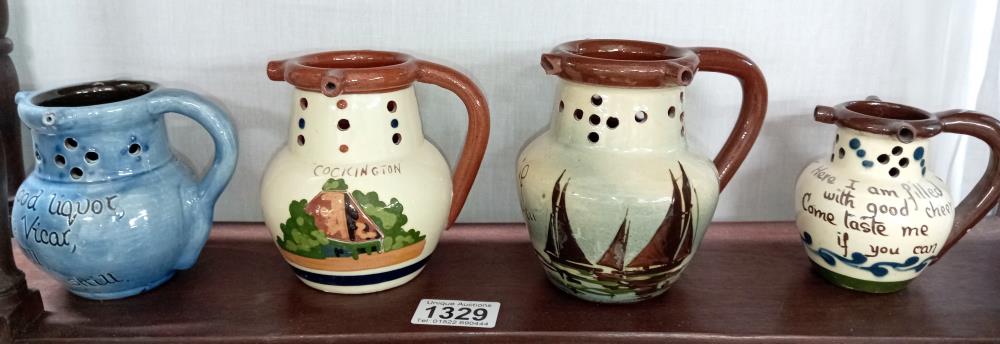 8 Torquay ware mid size puzzle jugs - Image 2 of 3