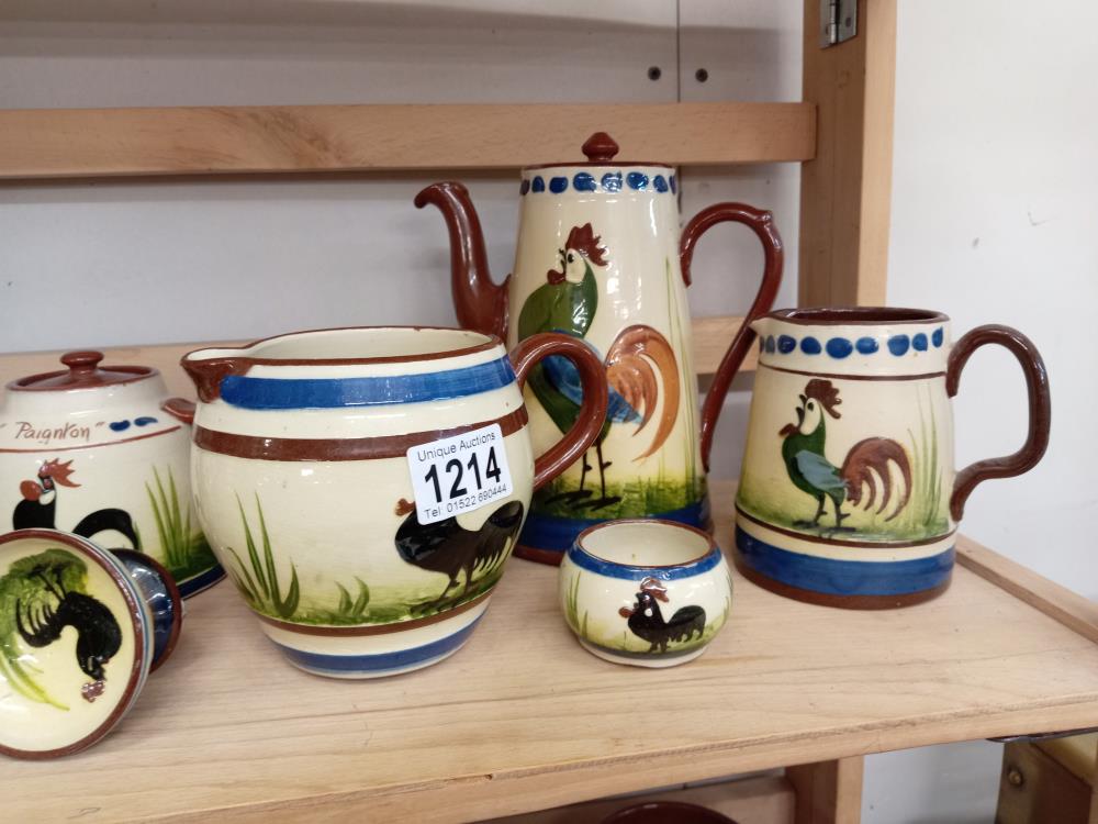 A good selection of chicken decorated pottery, 2 shelves - Image 3 of 5