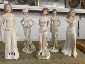 Five Regal collection Lady Figurines