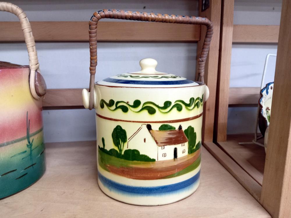 3 Torquay ware biscuit barrels - Image 3 of 3