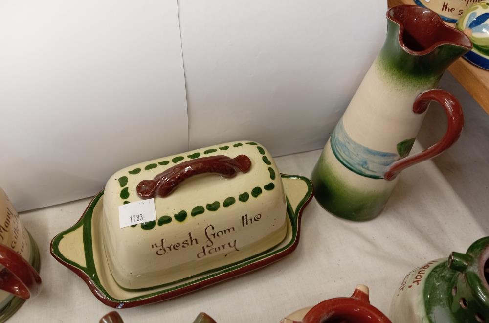 A quantity of Torquay ware including butter dish, chamber candle stick etc, 5 Items - Image 2 of 3