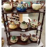 9 Torquay ware teapots including Penzance