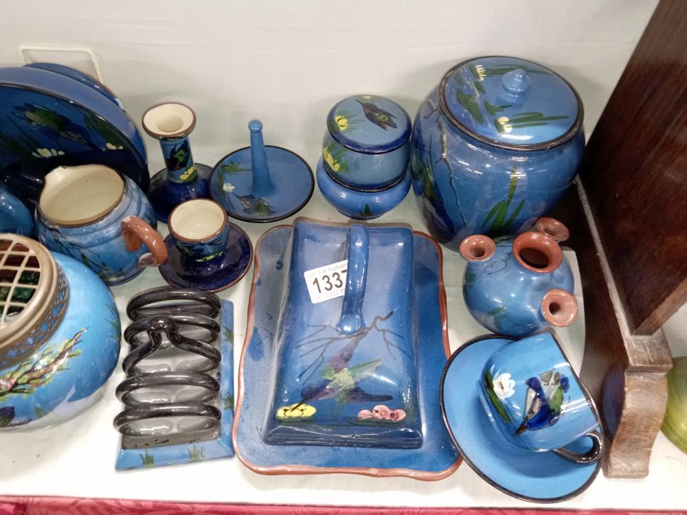 A good selection of blue glazed Watcombe pottery - Image 3 of 3
