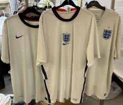 3 official Nike England football shirts including 150 years 1863-2013
