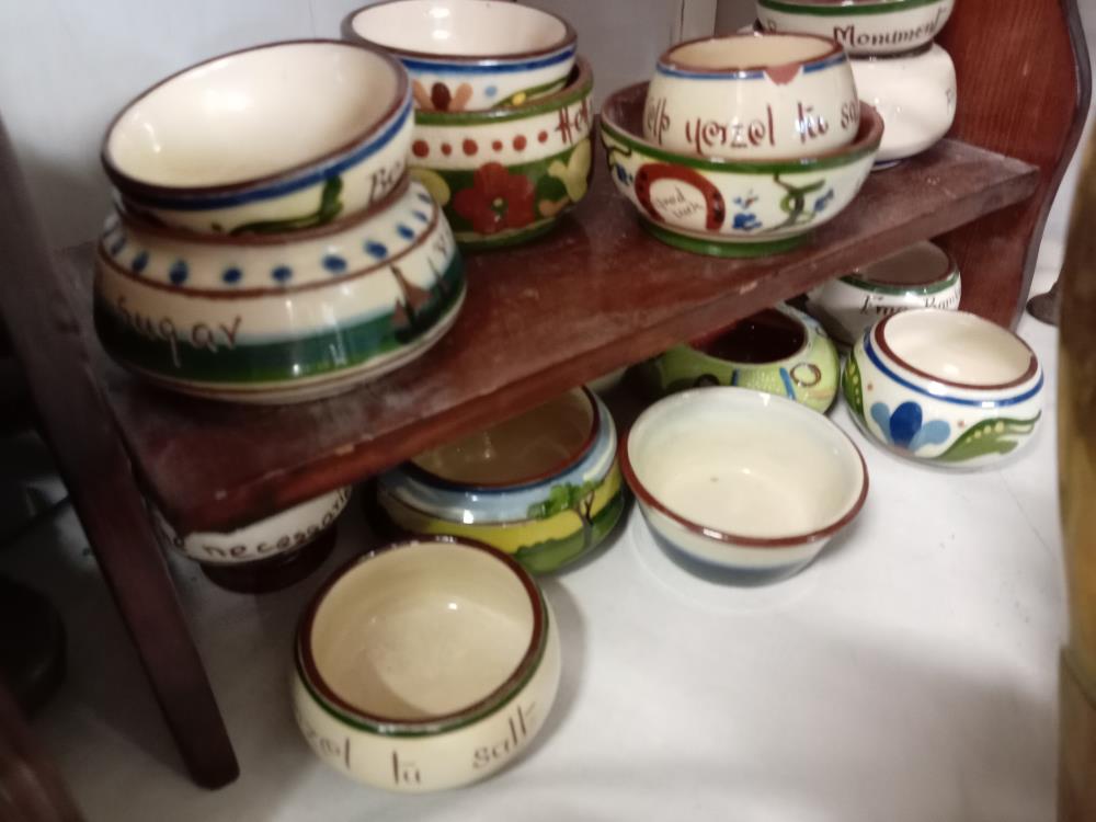 20+ Pieces of Torquay ware including salt pots & small dishes - Image 5 of 5