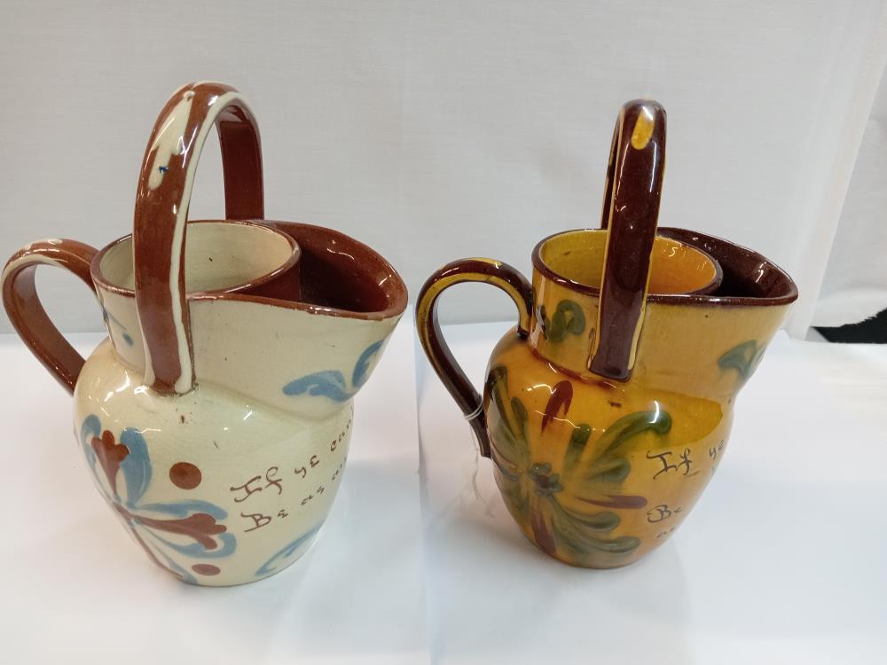 A pair of watering can shaving mug jugs. Height 20cm - Bild 3 aus 5