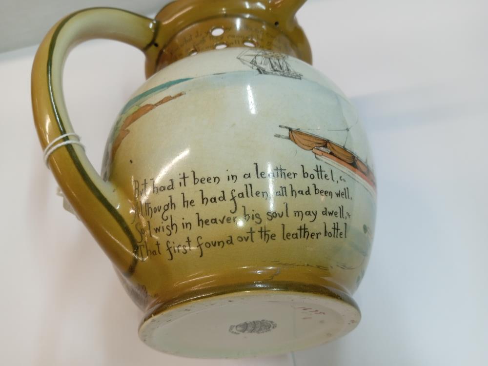 A Burgess & Leigh burleigh ware pictorial puzzle jug. Height 20cm - Image 6 of 6