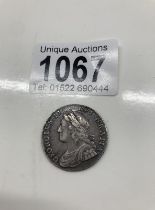 George II 1734 silver shilling