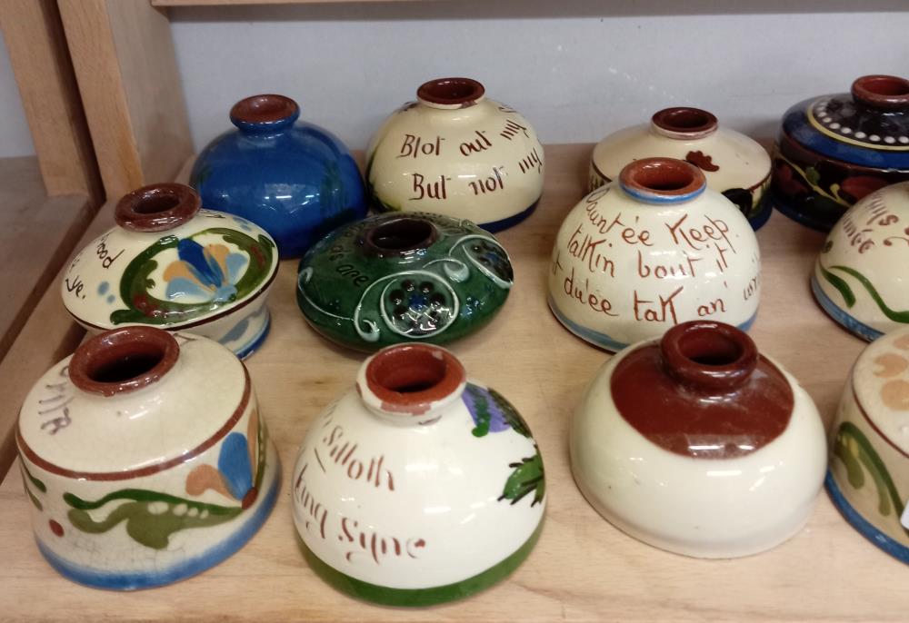 A good selection of Torquay pottery inkwells including C.H Brannum etc - Image 2 of 3