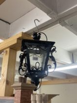 An electric outside lantern