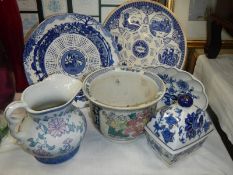 A mixed lot of ceramics including Rington's calendar plates.
