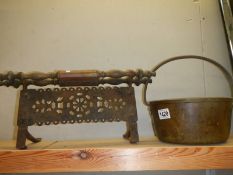 A brass jam pan etc.,