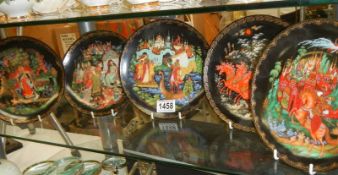 Five Bradex 'Russian' collector's plates.