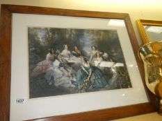A framed and glazed furnishing print, COLLECT ONLY.