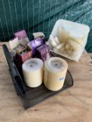 A box of assorted candles