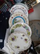 A quantity of cake plates including Spode.