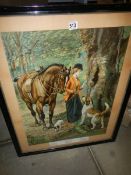 An early 20th century framed and glazed print entitle 'At The Tryst', COLLECT ONLY.