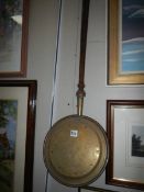 A Victorian copper warming pan, COLLECT ONLY.