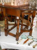 A small oak gate leg table, COLLECT ONLY.