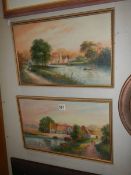 A good pair of mid 20th century signed framed and glazed watercolours, COLLECT ONLY.