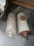 Two vintage hot water bottles. COLLECT ONLY