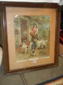 A mid 20th century print entitled 'Breakfast Time'. COLLECT ONLY.