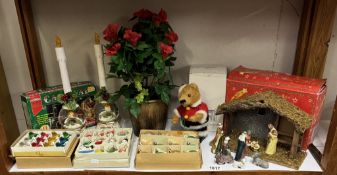 A quantity of vintage & other Christmas decorations etc.